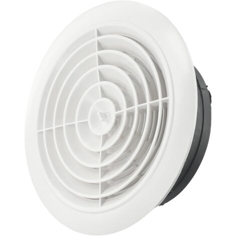 Grille de ventilation, modèle circulaire pivotant, pour ouvertures Ø 125 mm, blanche (1/5)