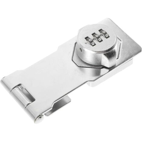 Serrure de porte à combinaison avec vis, serrure d'armoire à sécurité enfants, 96,5 mm, argent (1/4)
