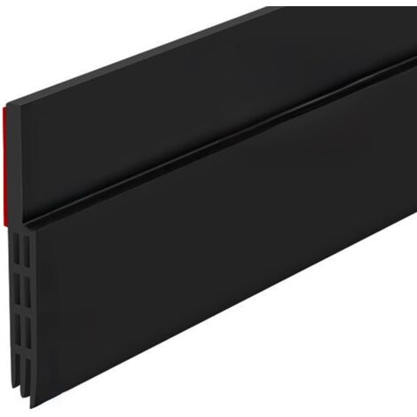 Joint de porte, insonorisant, isolant contre le froid, isolant contre la chaleur, anti-insectes, anti-poussière (200 x 5 cm, noir) (1/4)