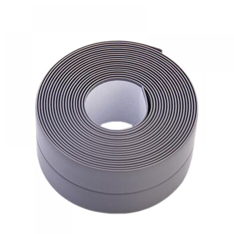 Ruban de calfeutrage, ruban d'étanchéité pour évier de cuisine, toilettes, salle de bain, 1 rouleau (3,2 m x 2,2 cm, gris)