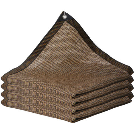 Parasol perforé, protection solaire 70% pour jardin, terrasse, protection solaire extérieure, - marron 2 x 8 m (1/5)