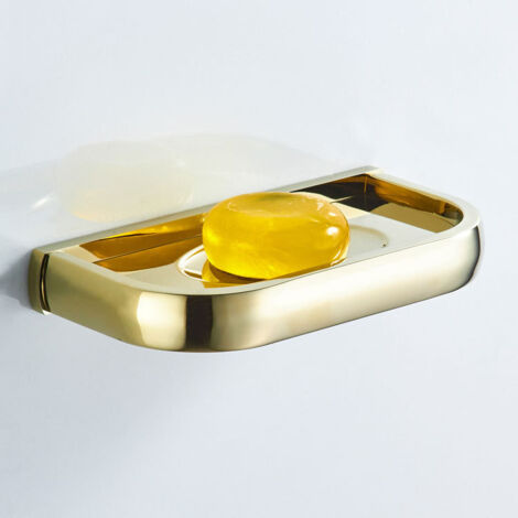 Porte-savon de salle de bain vintage en laiton massif