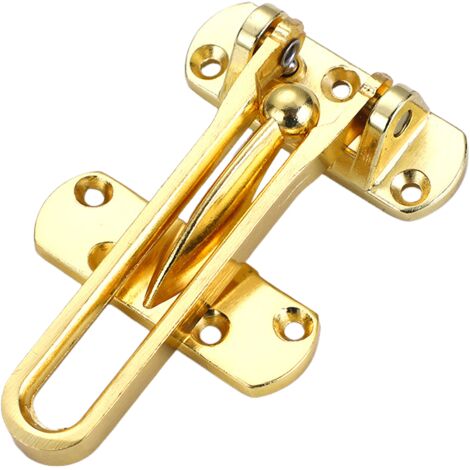 Serrure de porte à bascule, protection de porte durable pour portes avant et avant, parfaite pour la sécurité de la maison (doré) (1/4)