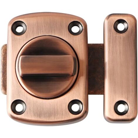 Serrures de porte Loquet pivotant avec 6 vis pour portes, fenêtres, armoires et jardins, bronze rouge (1/5)