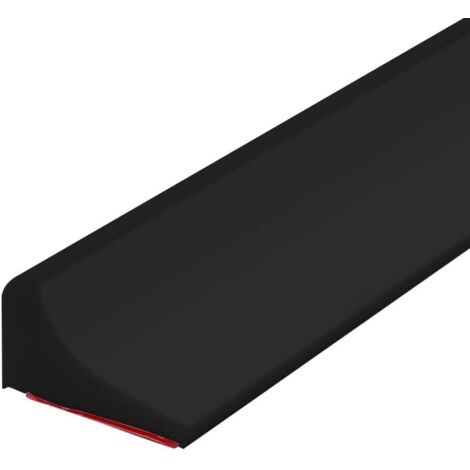 Cloison de douche pliable et étanche, bande d'étanchéité autocollante pour seuil de douche, 1 m (noir) (1/5)