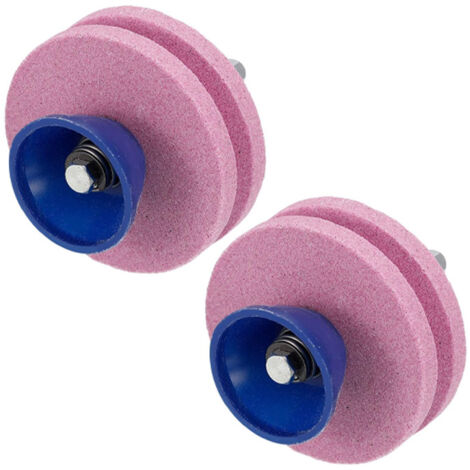 Affûteur de lame de tondeuse à gazon durable pour outils de jardin, perceuse électrique, double couche, 2 pièce (rose) (1/5)