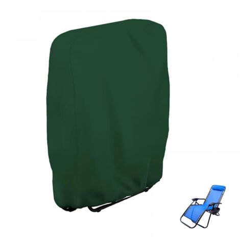 Housse de bain de soleil de jardin imperméable - 34 x 20/34 x 110 cm - Pour extérieur, jardin, balcon ou terrasse - Vert (1/5)
