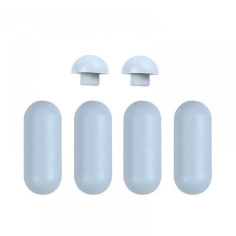 Pare-chocs universel pour siège de toilette, 4 coussinets de siège, 2 coussinets de couvercle, gris (1/5)