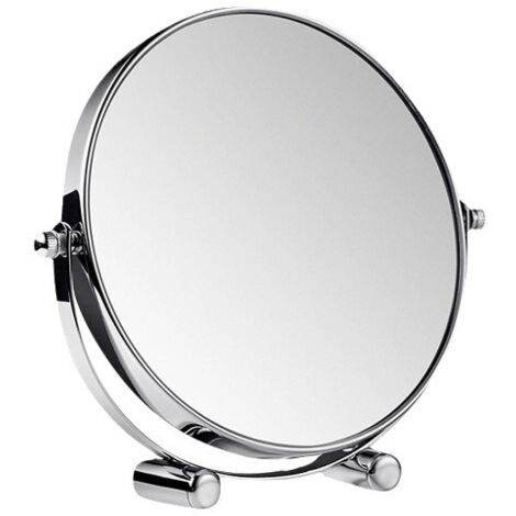 Miroir de maquillage compact avec support, rotatif à 360°, miroir double face 1x/3x, 7 pouces (1/5)