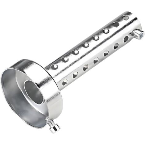Silencieux d'échappement moto, silencieux turbo sound, 1 pièce, 60 mm, argent, adapté au diamètre du tuyau d'échappement 59 mm - 60 mm (1/5)