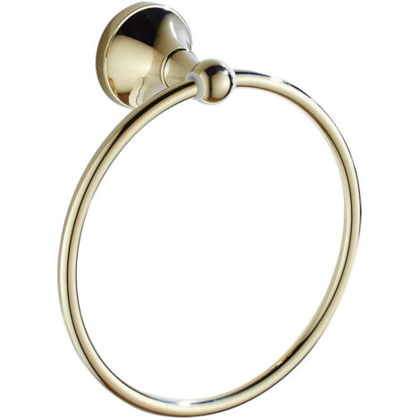Anneau porte-serviettes rond, cintre, porte-serviettes, accessoires de salle de bain et de cuisine (doré) (1/5)