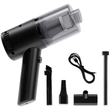 Aspirateur de voiture - Mini aspirateur à main portable pour voiture, kit de nettoyage intérieur de voiture à aspiration haute puissance (1/5)
