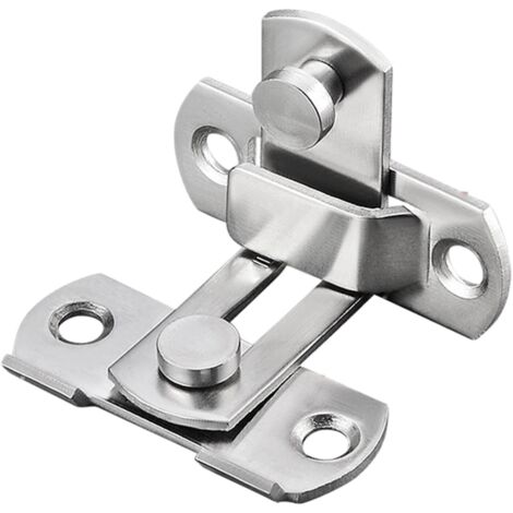 Serrure de porte intérieure coulissante, serrure à boucle antivol (argent, petit) (1/4)