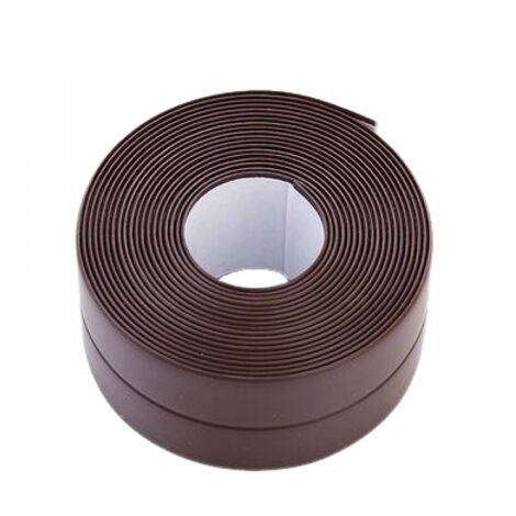 Ruban de calfeutrage, ruban d'étanchéité pour évier de cuisine, toilettes, salle de bain, 1 rouleau (3,2 m x 3,8 cm, marron) (1/5)