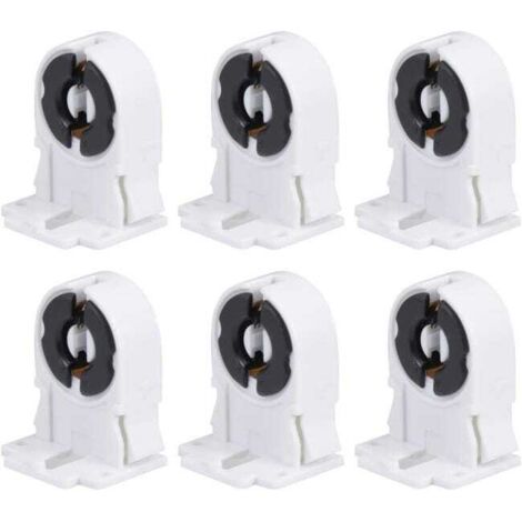 Douille pour tube LED - Support T8/G13 - Compatible avec les ampoules fluorescentes LED - Lot de 6 (1/5)