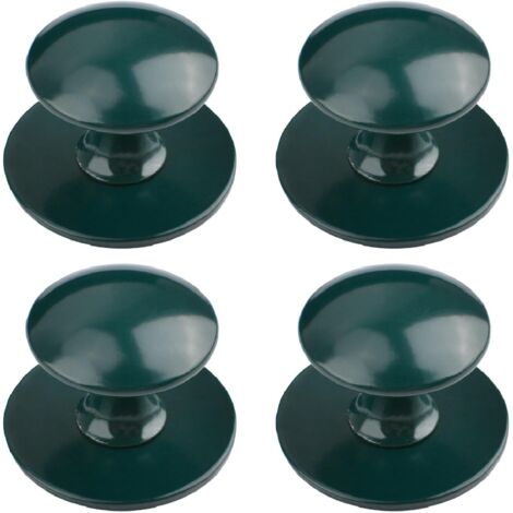Boutons de placard adhésifs, boutons de placard de cuisine auto-adhésifs, poignées de tiroir, 4 pièces (vert foncé) (1/4)