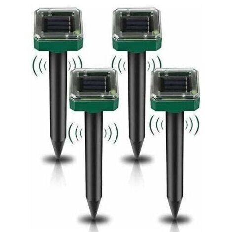 Lot de 4 répulsifs solaires à ultrasons pour souris, répulsif carré pour souris