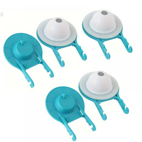 5 pièces Accessoires de réservoir de toilette, valve d'arrêt d'eau, économie d'eau, housse de siège en plastique, valve de chasse d'eau en caoutchouc (1/5)