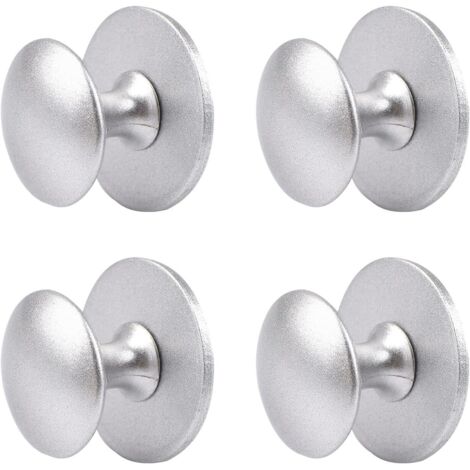 Boutons de placard adhésifs, boutons de placard de cuisine auto-adhésifs, poignées de tiroir, 4 pièces (argent sable) (1/4)