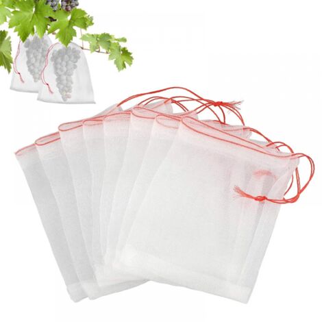 Sacs de protection pour fruits, sacs anti-insectes en nylon pour protéger les plantes, les fruits, 10 x 15 cm, 50 pièces