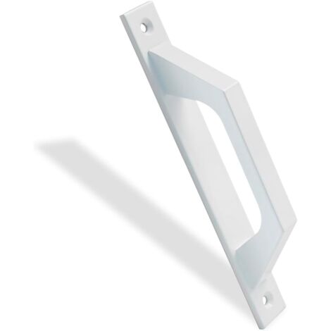 Poignée de porte en aluminium, poignée de porte coulissante ou battante, poignée droite pratique et confortable, blanche (1/4)