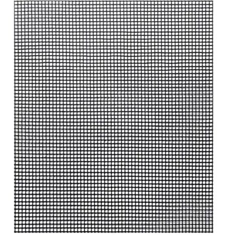 Tapis de gril, tapis de gril antiadhésif réutilisable pour griller de la viande, des légumes, 40 x 33 cm, noir (1/5)