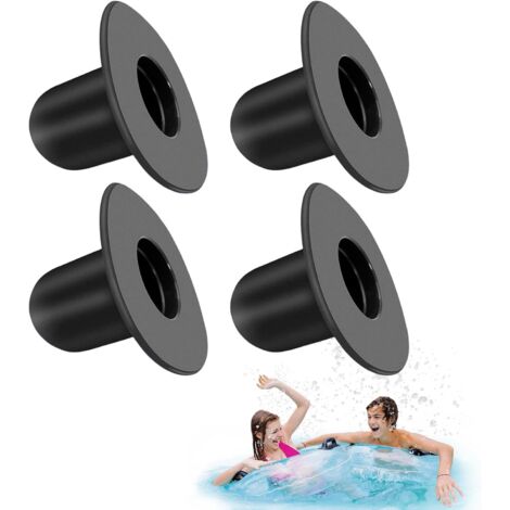 Lot de 4 bouchons de rechange pour pompe de filtration de piscine Intex et Bestway (noirs longs) (1/5)