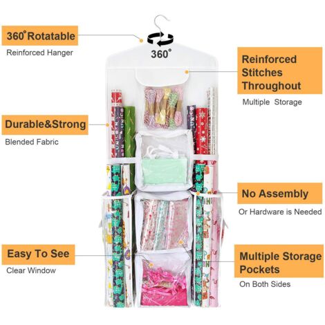 Sac de rangement suspendu pour garde-robe, type de tiroir, porte-vêtements, organiseur portable, organiseur de placard suspendu 1/3/4 (couleur : B) (C