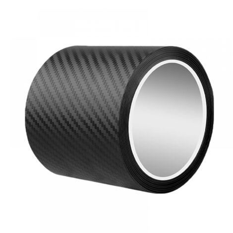 Film de protection en fibre de carbone pour seuil de porte de voiture, compatible avec la plupart des voitures, noir, 10 cm x 10 m x 0,5 mm (1/5)