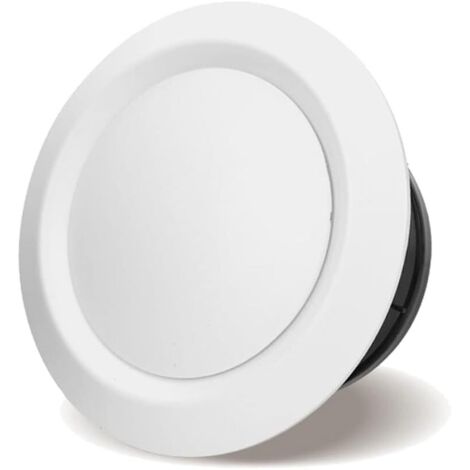 Grille d'aération réglable, couvercle de ventilation d'échappement, rond, pour ouvertures Ø 125 mm, blanc (1/5)