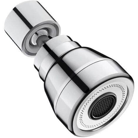 Rallonge de robinet rotative à 360°, 3 modes, aérateur de robinet, adaptateur de robinet (argent, court) (1/5)