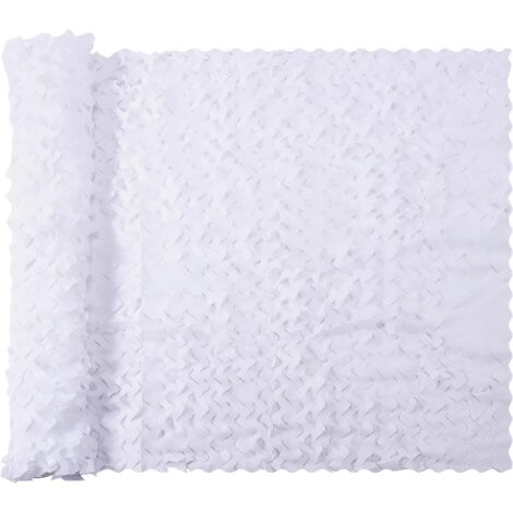 Filet de camouflage, auvent, 3 x 5 m, adapté au camouflage, à la chasse, à la décoration de jardin, au parasol (blanc) (1/5)