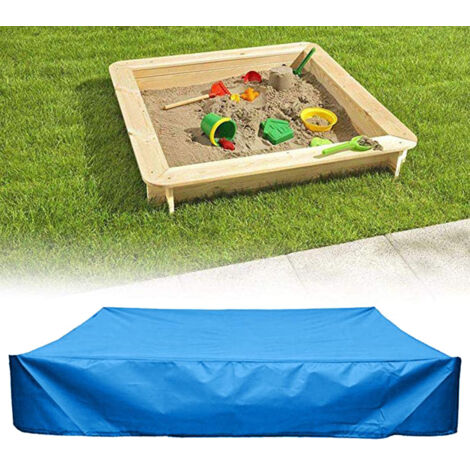 Housse De Bac à Sable Carré, Housse De Bac à Sable Imperméable Avec Cordon De Fermeture, Noir, En Tissu Oxford 420D, Pour Extérieur, Couvercle De Piscine Pour Enfants Loin De La Pluie