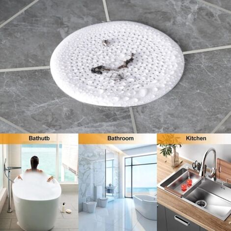 Collecteur de Cheveux de Douche (Lot de 2), Grille Filtrante pour Drain
