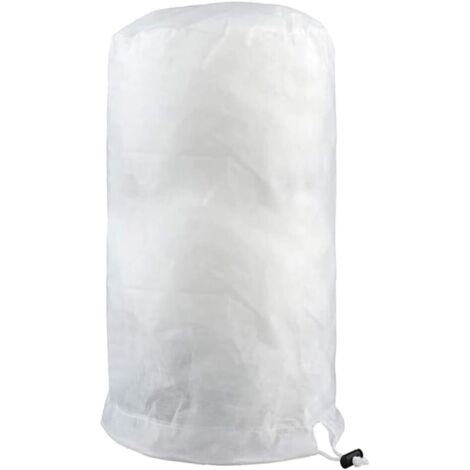Sac de protection pour plantes, respirant, indéchirable, résistant au gel, avec cordon de serrage, 60 x 80 cm (blanc) (1/5)