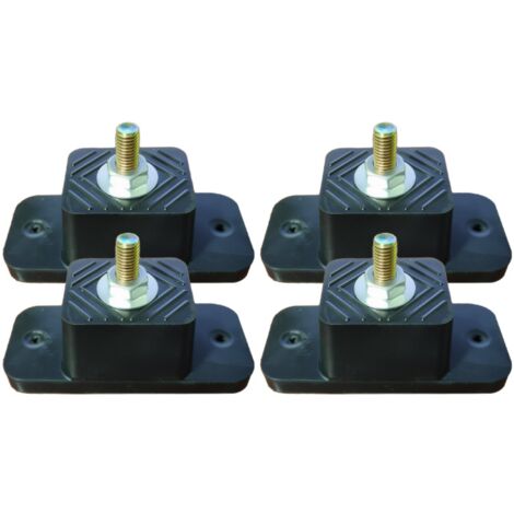 Amortisseur de climatiseur - Support de montage pour climatiseur extérieur à condensateur mini-split, 4 pièces - Hauteur 4 cm