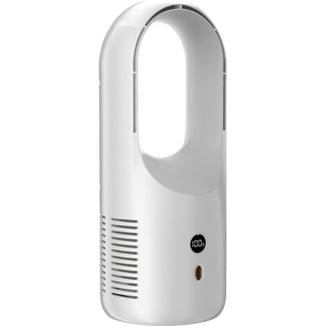 Ventilateurs - Ventilateur de table silencieux sans pales - Ventilateur portable multifonction silencieux - Blanc (1/5)