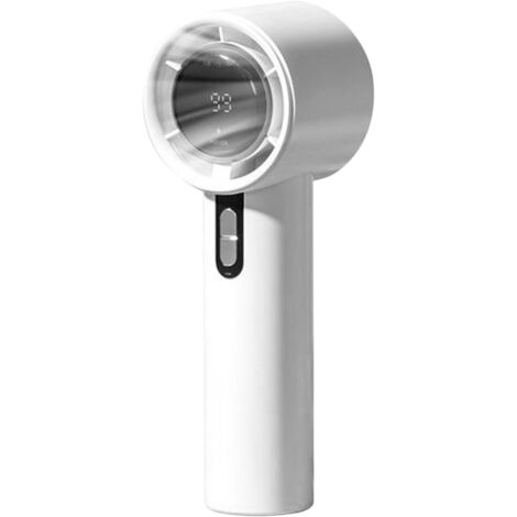 Petit ventilateur rechargeable portable, refroidisseur personnel avec affichage numérique, souffleur à grande vitesse 100, blanc