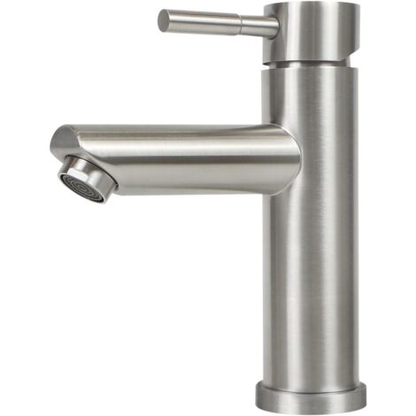 Robinet de salle de bain, robinet de lavabo, robinet d'eau froide simple, hauteur 18 cm (1/4)