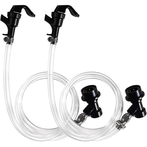 Ensemble de conduite de bière Lock - Robinet Picnic à bille verrouillable - Accessoire pour fût distributeur - 1,5 m - 2 pièce (1/5)