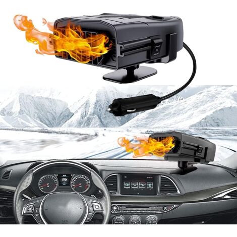 Chauffage soufflant portable 2 en 1 pour voiture, noir - chauffage et climatisation, 150 W - 12 V, chauffage rapide - chauffage portable (1/5)