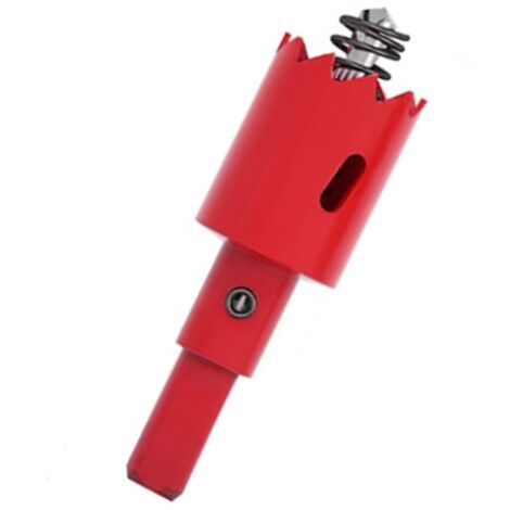 Scie cloche, outil de perçage pour métaux - Rouge, tige de 10 mm, diamètre de 30 mm, profondeur de trou de 30 mm (1/5)
