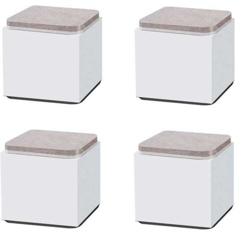 Pieds de meubles en acier au carbone, pieds de table carrés blancs, 60 x 60 x 52 mm, 4 pièces (1/5)