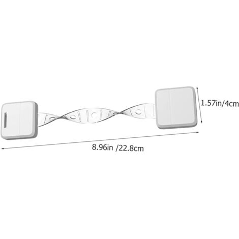 ECHOCUBE Verrous Sécurité Enfants 12 Pièces - Serrures Armoires Et Tiroirs Anti-Bébé Avec Adhésif, Blanc Discret Et Robuste