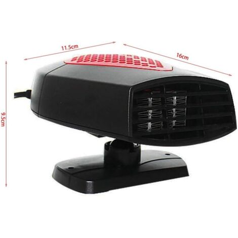 Chauffage Auto 12V Portable - Dégivreur Rapide Pour Pare-brise - Branchement Allume-cigare, Pour SUV, Camping-car, Voiture