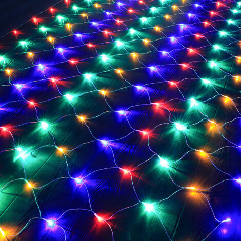 Filet lumineux, 192 LED, 3 m x 2 m, pour chambre, Noël, mariage, jardin, lumière colorée