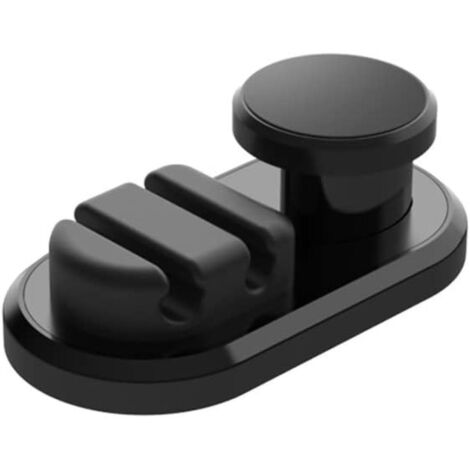 1 clip de fixation pour câble, organisateur mural multifonctionnel et clip adhésif de bureau pour câble de charge, cordon d'alimentation et câble aud (1/5)