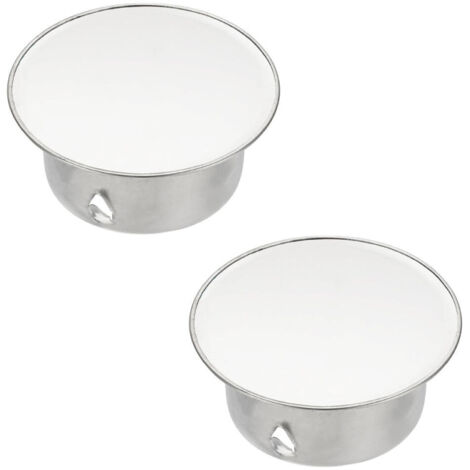 Couvercle de cheminée, étanchéité réglable, couvercle de trou rond, adapté aux tuyaux de diamètre 63 mm, argent - 2 pièces (1/5)