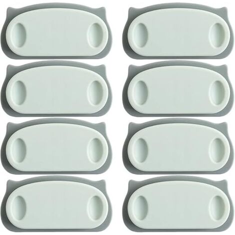 Lot de 8 supports de rangement pour câbles d'alimentation, à suspendre et à fixer au mur. Sans motif. (1/3)