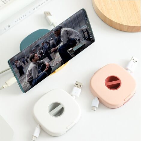 Lot de 3 organisateurs de câbles de charge rétractables, organisateur de câbles de données rotatif multifonctionnel, pour câbles USB, câbles de donné (1/5)
